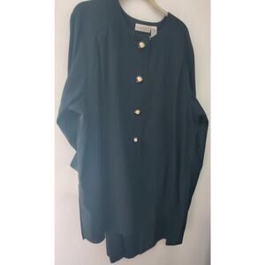 ELIZABETH by Liz Claiborne Plus Size Long Sleeve Black Dress - Size 20 EUC